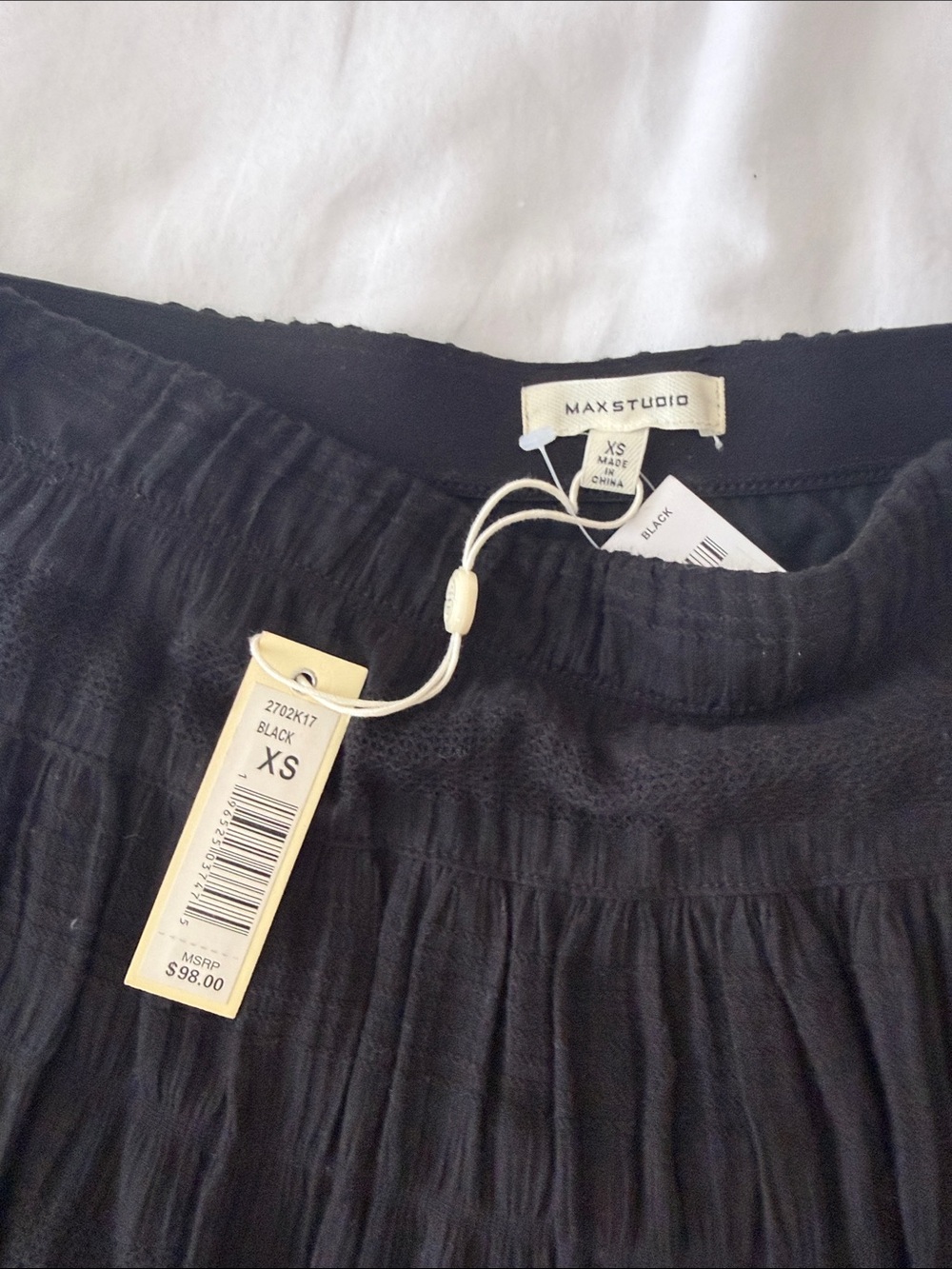 Max Studio Black Tiered Maxi Skirt - Picture 3 of 8